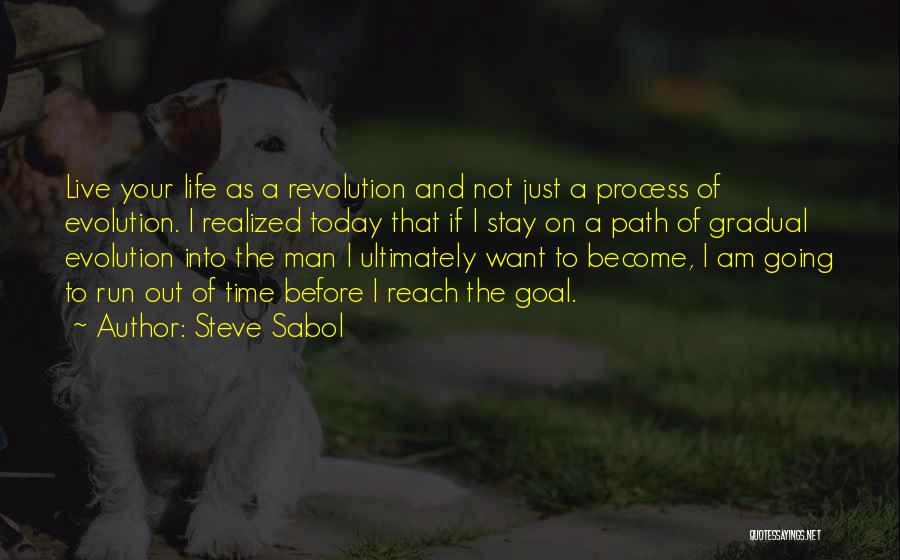 Steve Sabol Quotes: Live Your Life As A Revolution And Not Just A Process Of Evolution. I Realized Today That If I Stay