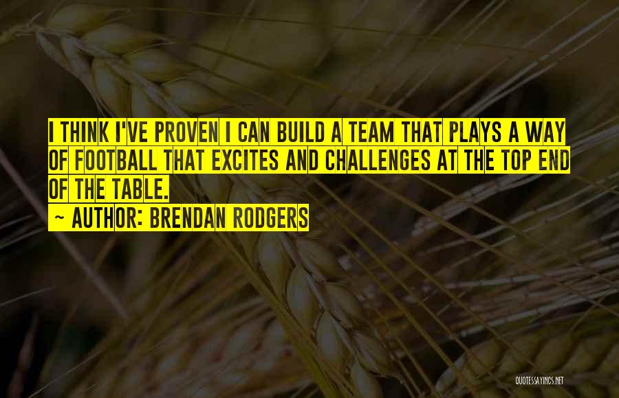 Brendan Rodgers Quotes: I Think I've Proven I Can Build A Team That Plays A Way Of Football That Excites And Challenges At