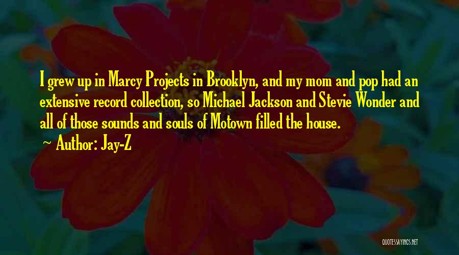 Jay-Z Quotes: I Grew Up In Marcy Projects In Brooklyn, And My Mom And Pop Had An Extensive Record Collection, So Michael
