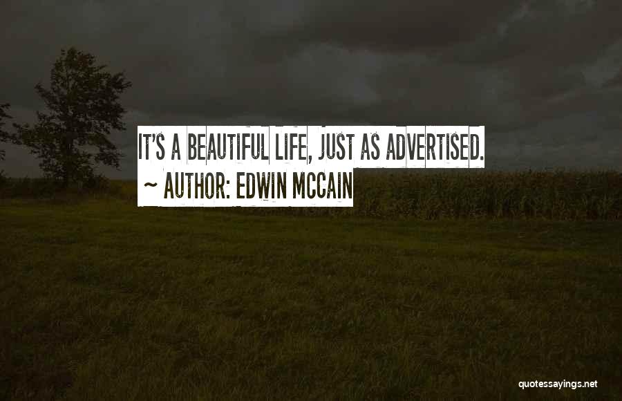 Edwin McCain Quotes: It's A Beautiful Life, Just As Advertised.