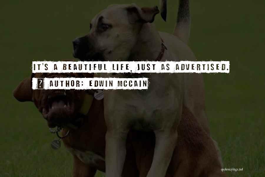 Edwin McCain Quotes: It's A Beautiful Life, Just As Advertised.