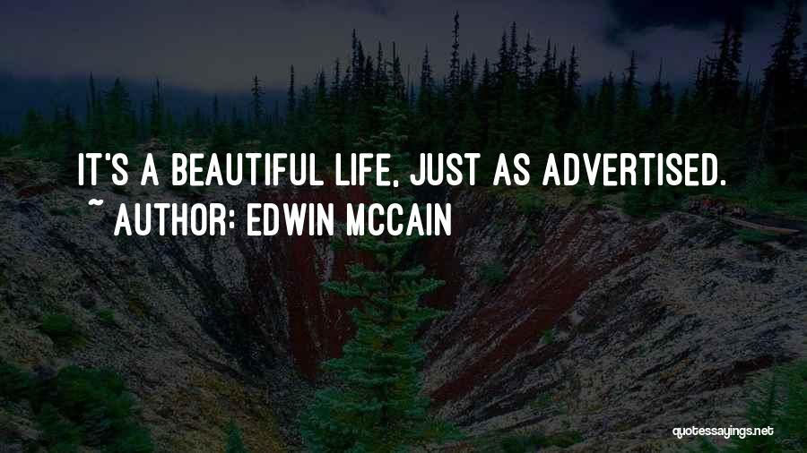 Edwin McCain Quotes: It's A Beautiful Life, Just As Advertised.