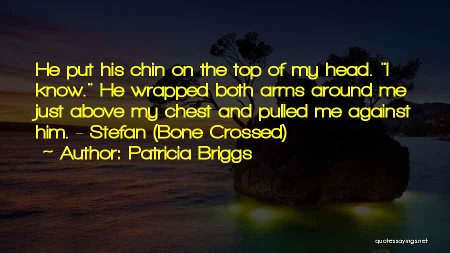 Patricia Briggs Quotes: He Put His Chin On The Top Of My Head. I Know. He Wrapped Both Arms Around Me Just Above