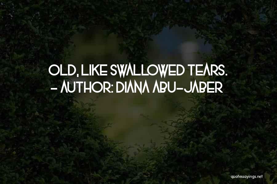 Diana Abu-Jaber Quotes: Old, Like Swallowed Tears.