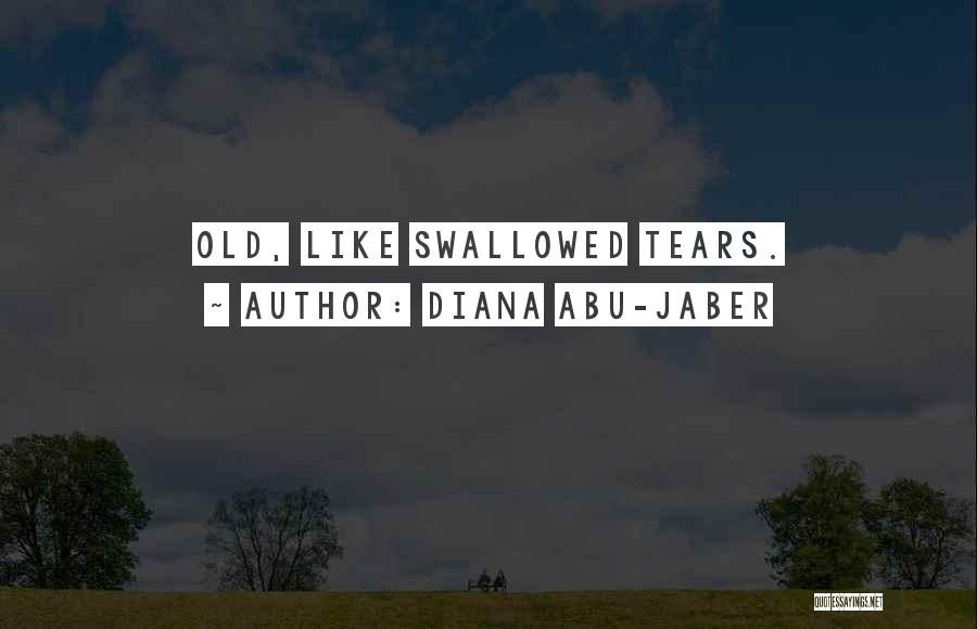 Diana Abu-Jaber Quotes: Old, Like Swallowed Tears.