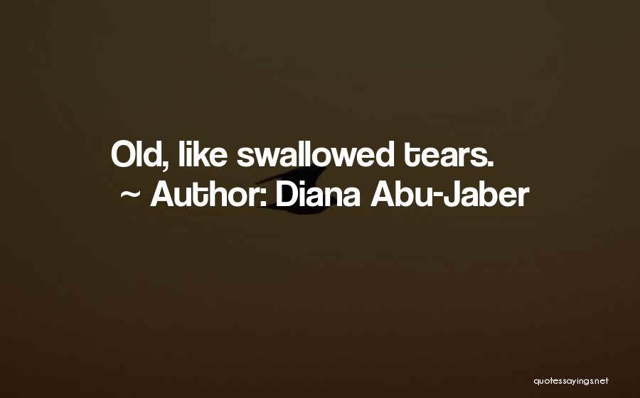 Diana Abu-Jaber Quotes: Old, Like Swallowed Tears.