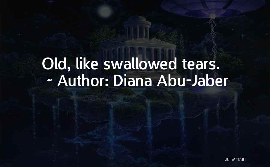 Diana Abu-Jaber Quotes: Old, Like Swallowed Tears.