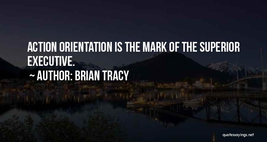 Brian Tracy Quotes: Action Orientation Is The Mark Of The Superior Executive.