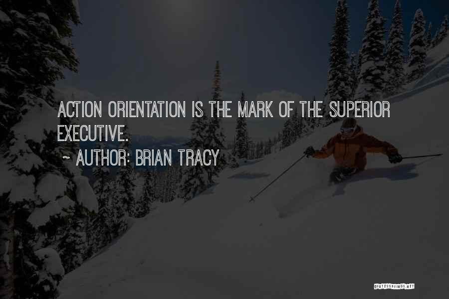 Brian Tracy Quotes: Action Orientation Is The Mark Of The Superior Executive.