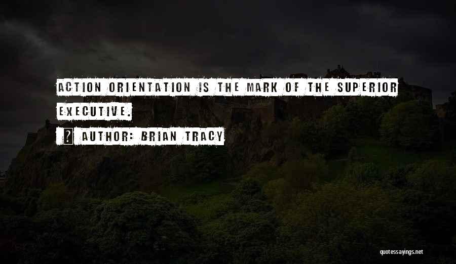 Brian Tracy Quotes: Action Orientation Is The Mark Of The Superior Executive.