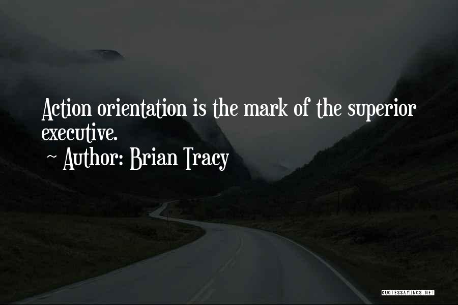 Brian Tracy Quotes: Action Orientation Is The Mark Of The Superior Executive.