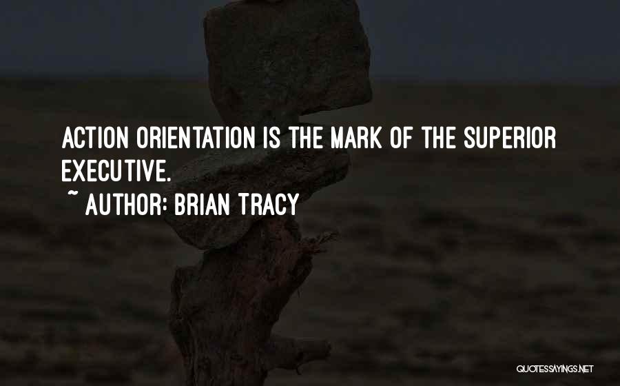 Brian Tracy Quotes: Action Orientation Is The Mark Of The Superior Executive.