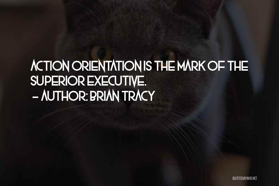Brian Tracy Quotes: Action Orientation Is The Mark Of The Superior Executive.