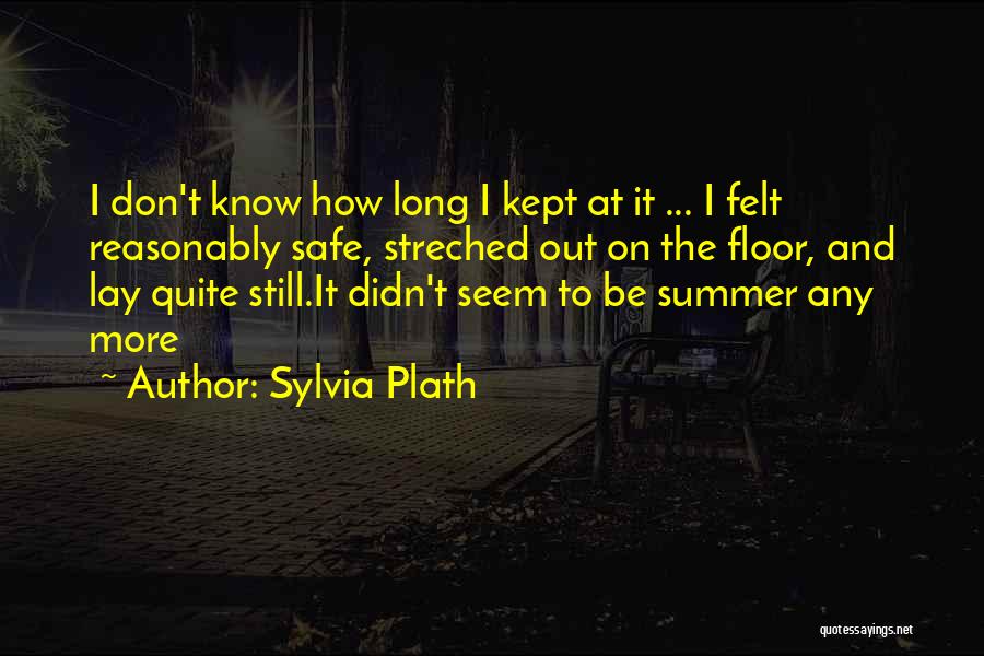 Sylvia Plath Quotes: I Don't Know How Long I Kept At It ... I Felt Reasonably Safe, Streched Out On The Floor, And