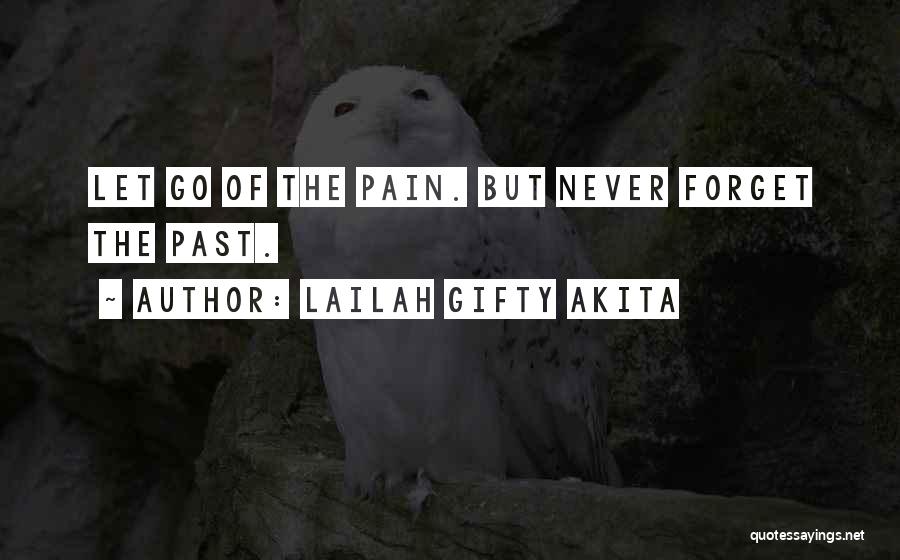 Lailah Gifty Akita Quotes: Let Go Of The Pain. But Never Forget The Past.