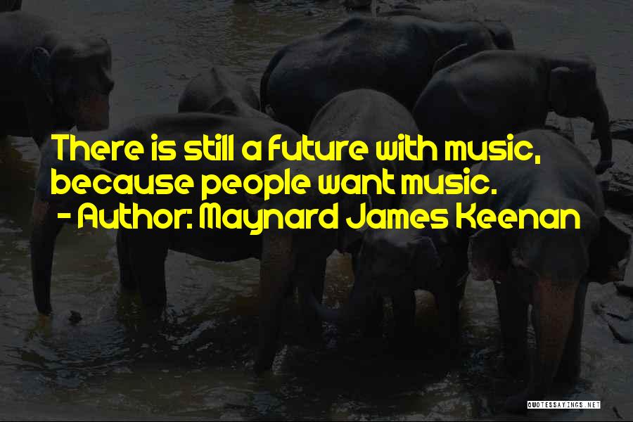 Maynard James Keenan Quotes: There Is Still A Future With Music, Because People Want Music.