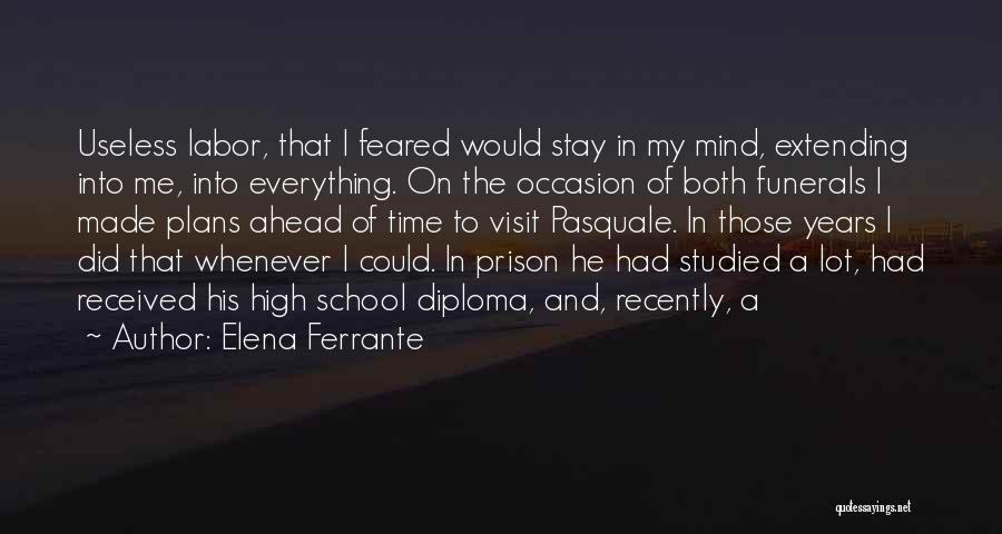 Elena Ferrante Quotes: Useless Labor, That I Feared Would Stay In My Mind, Extending Into Me, Into Everything. On The Occasion Of Both