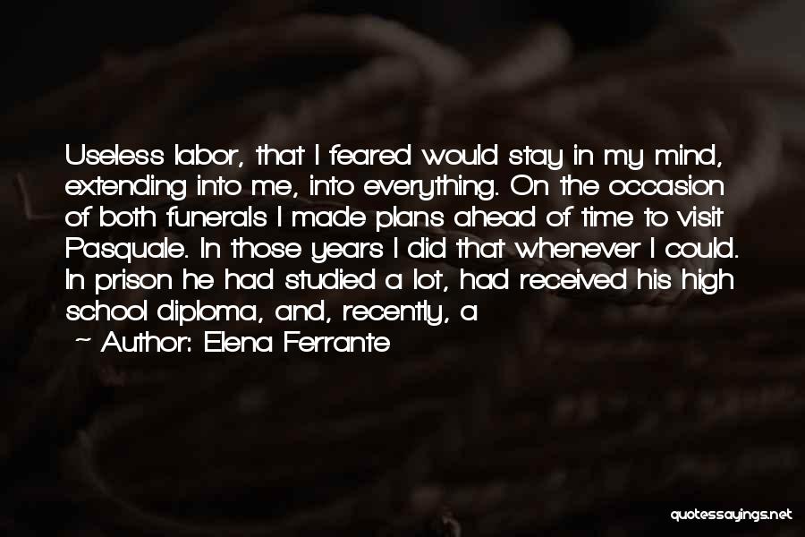 Elena Ferrante Quotes: Useless Labor, That I Feared Would Stay In My Mind, Extending Into Me, Into Everything. On The Occasion Of Both