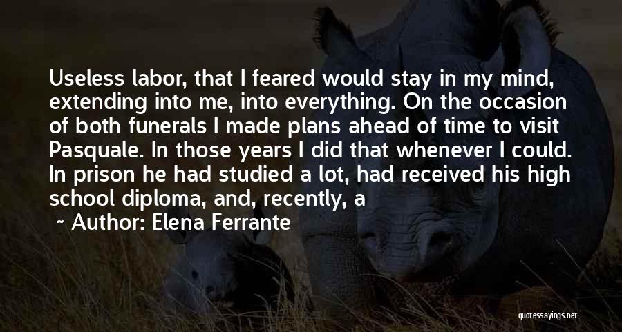 Elena Ferrante Quotes: Useless Labor, That I Feared Would Stay In My Mind, Extending Into Me, Into Everything. On The Occasion Of Both