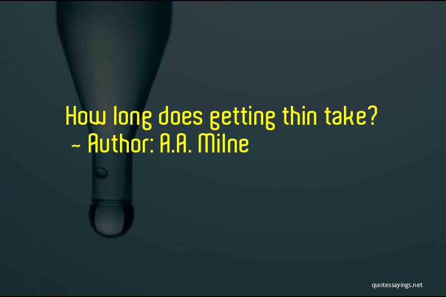 A.A. Milne Quotes: How Long Does Getting Thin Take?