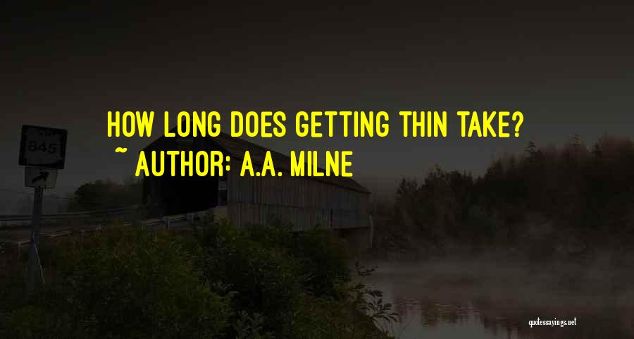 A.A. Milne Quotes: How Long Does Getting Thin Take?