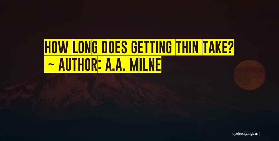 A.A. Milne Quotes: How Long Does Getting Thin Take?