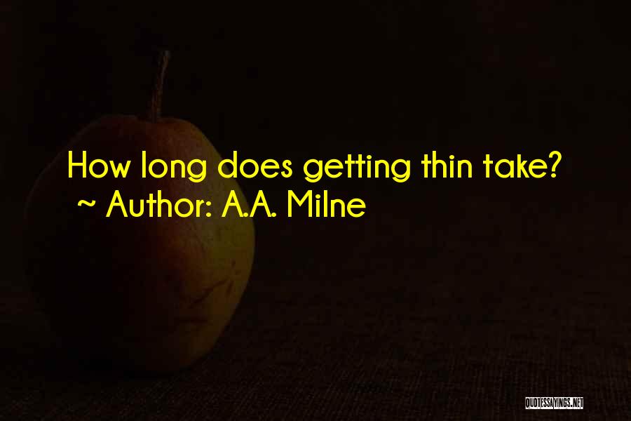 A.A. Milne Quotes: How Long Does Getting Thin Take?