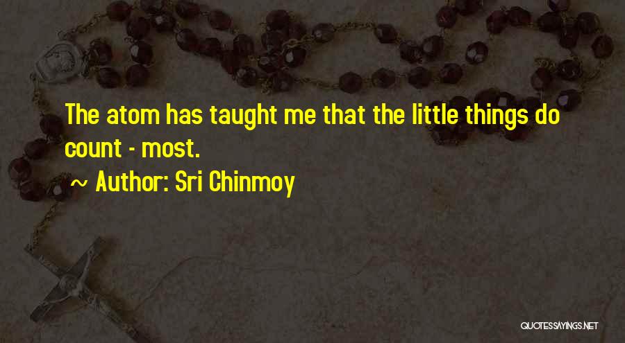 Sri Chinmoy Quotes: The Atom Has Taught Me That The Little Things Do Count - Most.