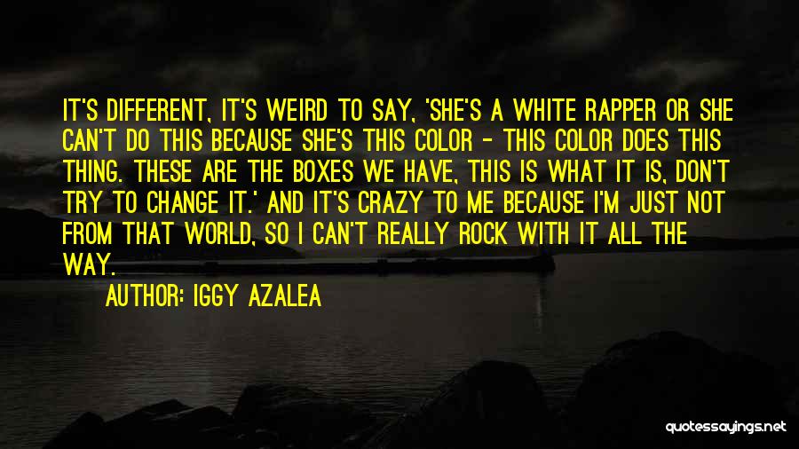 Iggy Azalea Quotes: It's Different, It's Weird To Say, 'she's A White Rapper Or She Can't Do This Because She's This Color -