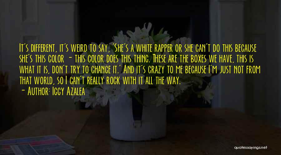 Iggy Azalea Quotes: It's Different, It's Weird To Say, 'she's A White Rapper Or She Can't Do This Because She's This Color -