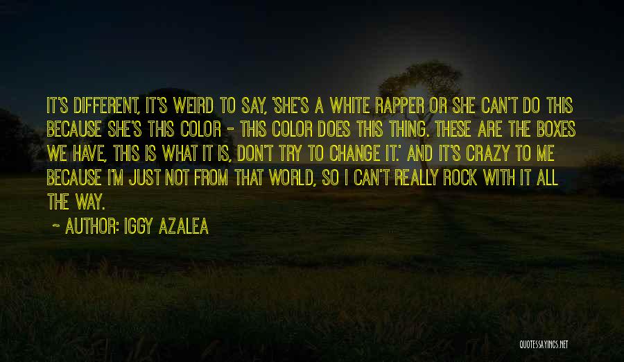 Iggy Azalea Quotes: It's Different, It's Weird To Say, 'she's A White Rapper Or She Can't Do This Because She's This Color -