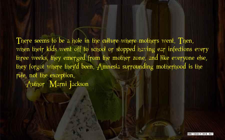 Marni Jackson Quotes: There Seems To Be A Hole In The Culture Where Mothers Went. Then, When Their Kids Went Off To School