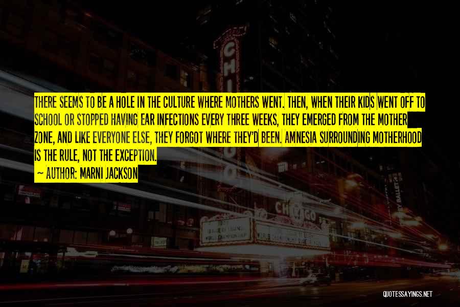 Marni Jackson Quotes: There Seems To Be A Hole In The Culture Where Mothers Went. Then, When Their Kids Went Off To School