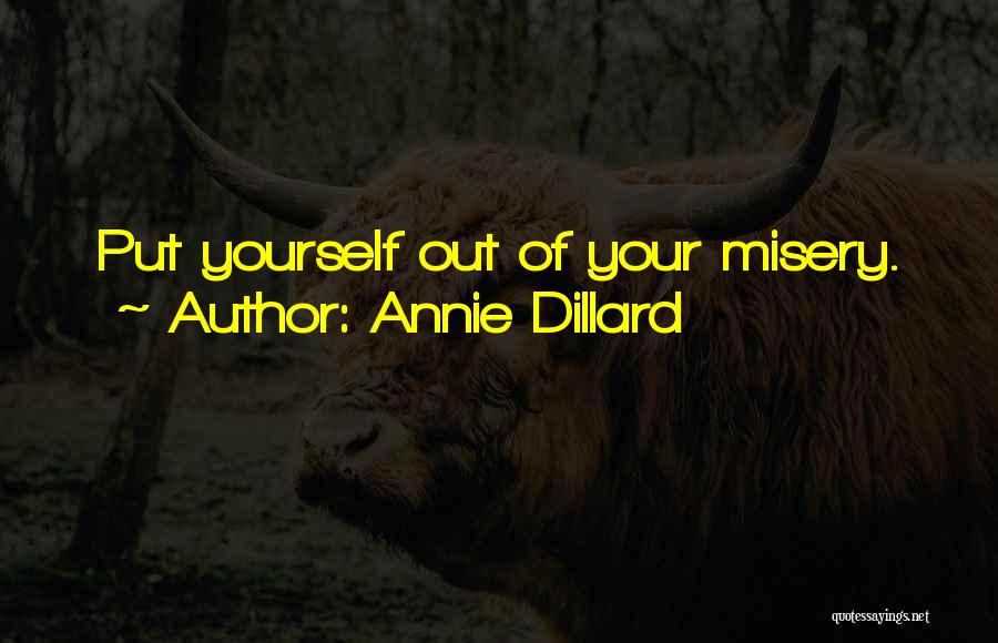 Annie Dillard Quotes: Put Yourself Out Of Your Misery.