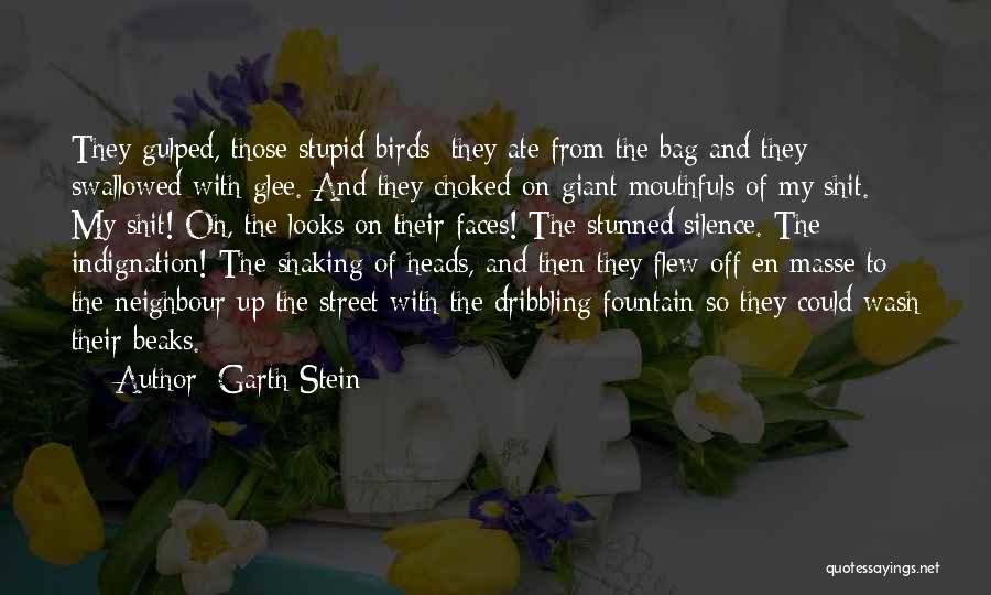 Garth Stein Quotes: They Gulped, Those Stupid Birds; They Ate From The Bag And They Swallowed With Glee. And They Choked On Giant