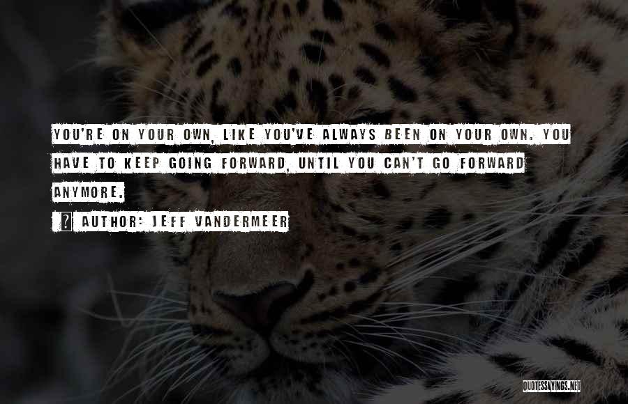 Jeff VanderMeer Quotes: You're On Your Own, Like You've Always Been On Your Own. You Have To Keep Going Forward, Until You Can't