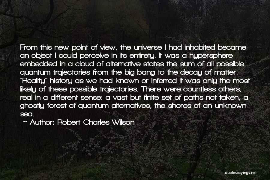 Robert Charles Wilson Quotes: From This New Point Of View, The Universe I Had Inhabited Became An Object I Could Perceive In Its Entirety.