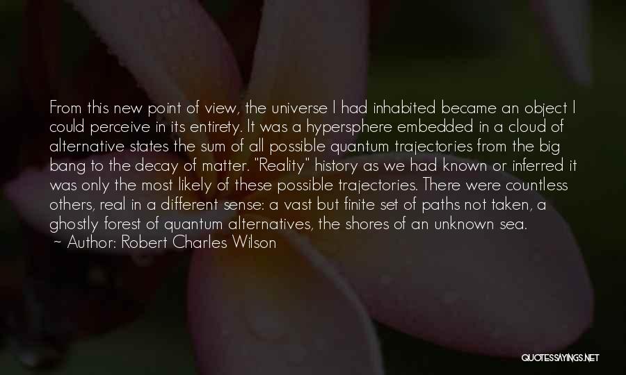 Robert Charles Wilson Quotes: From This New Point Of View, The Universe I Had Inhabited Became An Object I Could Perceive In Its Entirety.