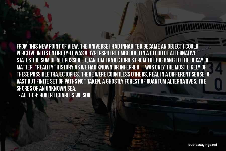 Robert Charles Wilson Quotes: From This New Point Of View, The Universe I Had Inhabited Became An Object I Could Perceive In Its Entirety.