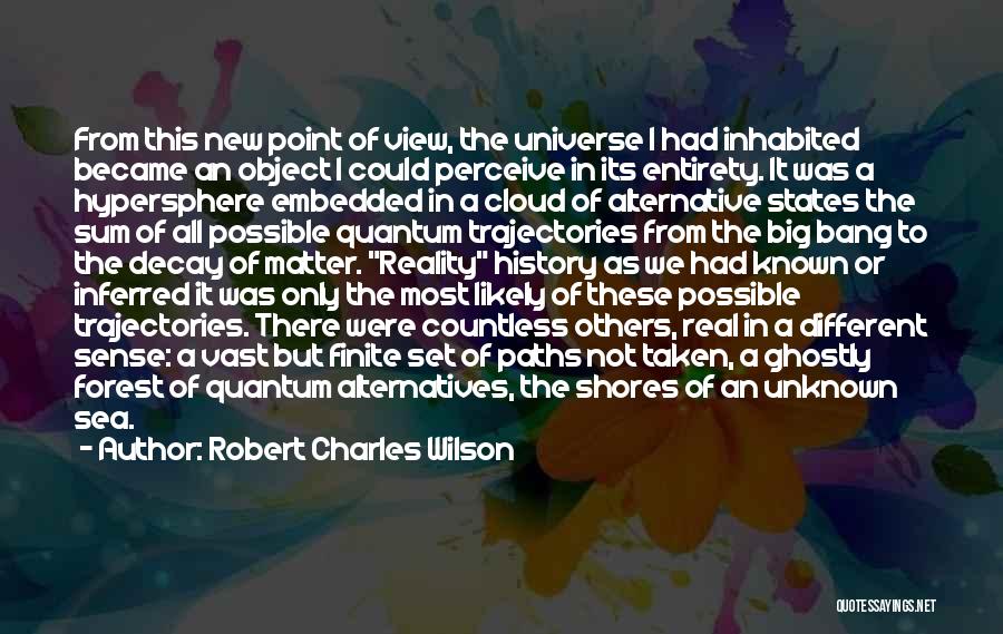 Robert Charles Wilson Quotes: From This New Point Of View, The Universe I Had Inhabited Became An Object I Could Perceive In Its Entirety.