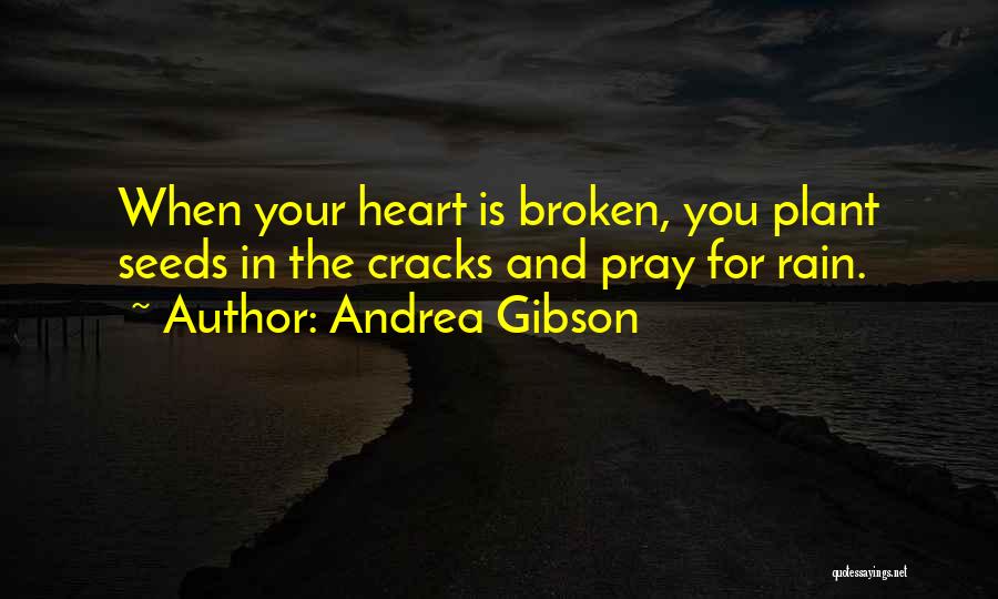 Andrea Gibson Quotes: When Your Heart Is Broken, You Plant Seeds In The Cracks And Pray For Rain.