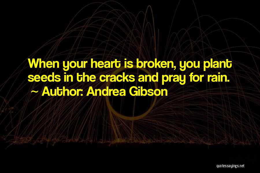 Andrea Gibson Quotes: When Your Heart Is Broken, You Plant Seeds In The Cracks And Pray For Rain.