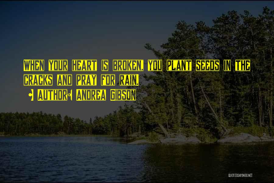 Andrea Gibson Quotes: When Your Heart Is Broken, You Plant Seeds In The Cracks And Pray For Rain.