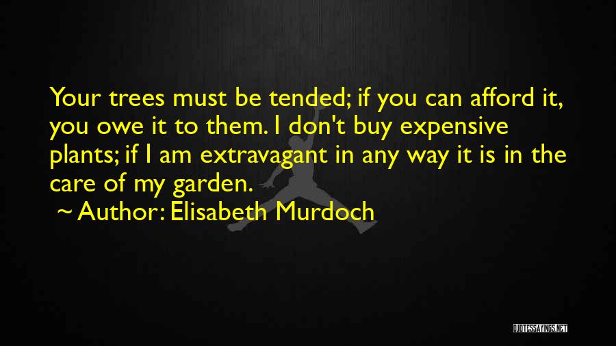 Elisabeth Murdoch Quotes: Your Trees Must Be Tended; If You Can Afford It, You Owe It To Them. I Don't Buy Expensive Plants;