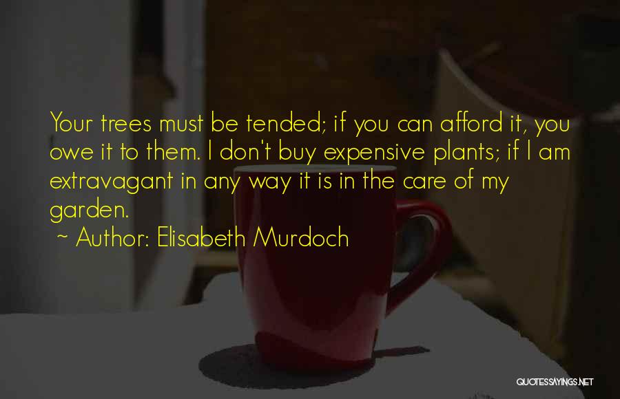 Elisabeth Murdoch Quotes: Your Trees Must Be Tended; If You Can Afford It, You Owe It To Them. I Don't Buy Expensive Plants;