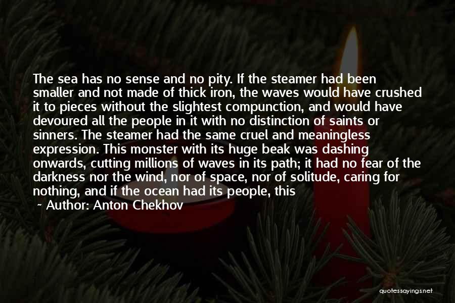 Anton Chekhov Quotes: The Sea Has No Sense And No Pity. If The Steamer Had Been Smaller And Not Made Of Thick Iron,