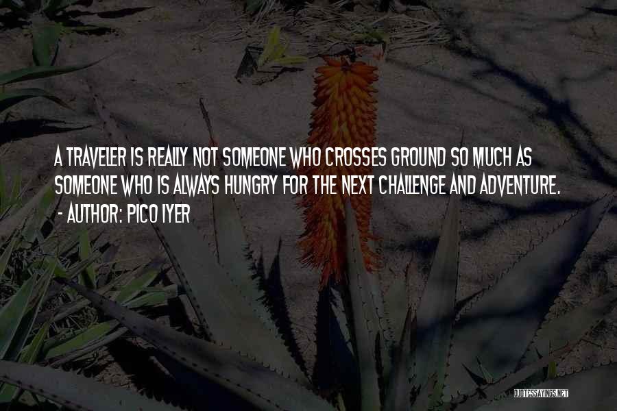Pico Iyer Quotes: A Traveler Is Really Not Someone Who Crosses Ground So Much As Someone Who Is Always Hungry For The Next