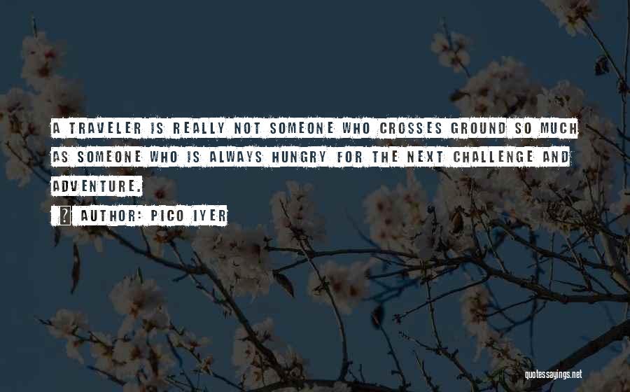 Pico Iyer Quotes: A Traveler Is Really Not Someone Who Crosses Ground So Much As Someone Who Is Always Hungry For The Next