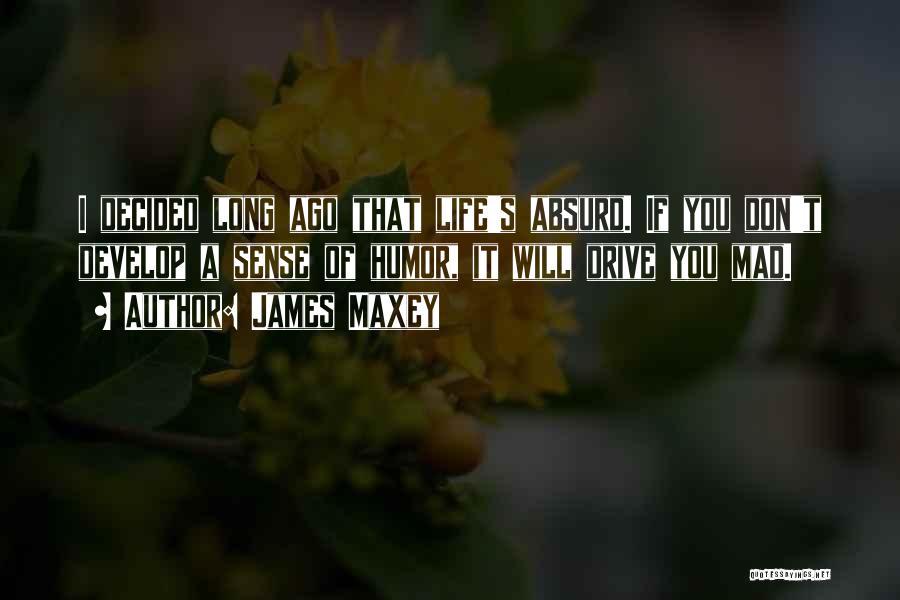 James Maxey Quotes: I Decided Long Ago That Life's Absurd. If You Don't Develop A Sense Of Humor, It Will Drive You Mad.
