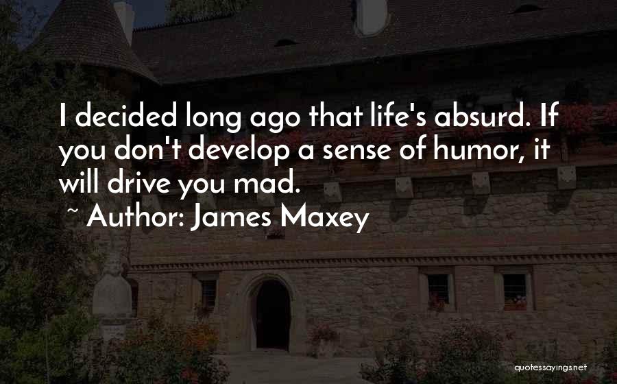 James Maxey Quotes: I Decided Long Ago That Life's Absurd. If You Don't Develop A Sense Of Humor, It Will Drive You Mad.